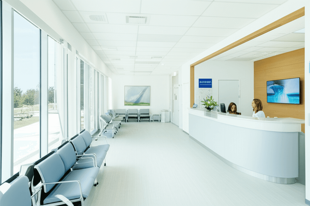 Modern radiology center reception